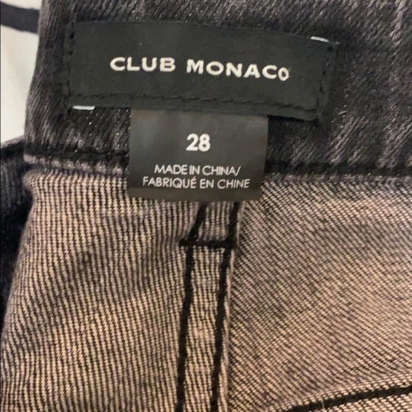 Club Monaco Grey Ankle Cropped Straight Leg Jean - Picture 5 of 5